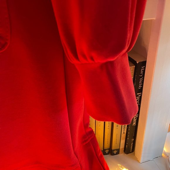 Sporty Red Ponte Shift Dress with Ponte Jersey Tailoring - Picture 6 of 6